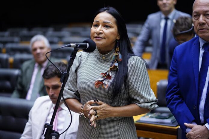 Deputada Silvia Waiãpi (PL-AP) discursa no Plenário da Câmara