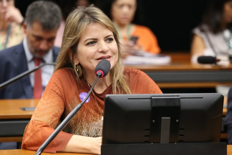 Deputada Flávia Morais (PDT-GO) em reunião da Comissão de Saúde