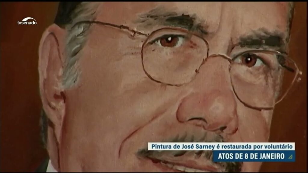 Vídeo: Após atos antidemocráticos, quadro de Sarney está em estágio avançado de restauração