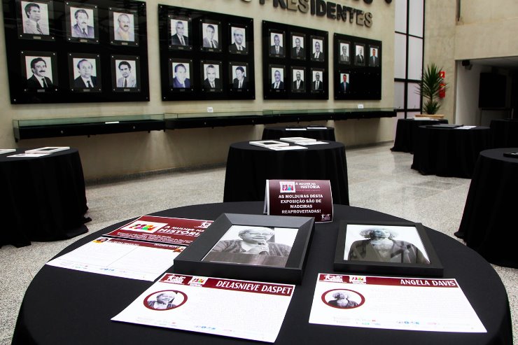 <b> Mês da Mulher:</b> Exposição no saguão da ALEMS exalta ícones femininos