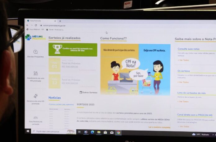 Sorteio do Nota MS Premiada será nesta quarta-feira
