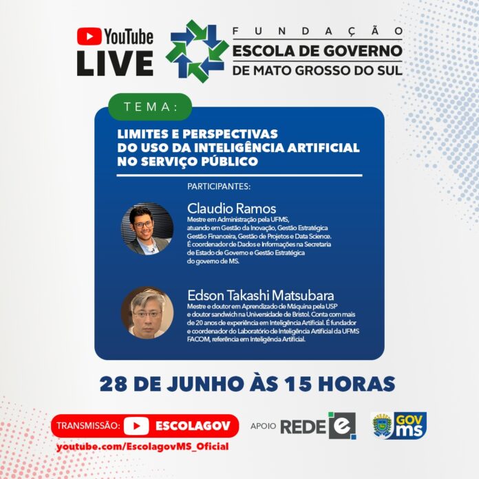 Inteligência artificial é a tema de live da Escolagov no próximo dia 28 de junho