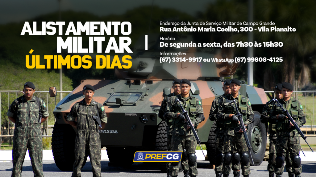 Prazo para alistamento militar termina na próxima semana