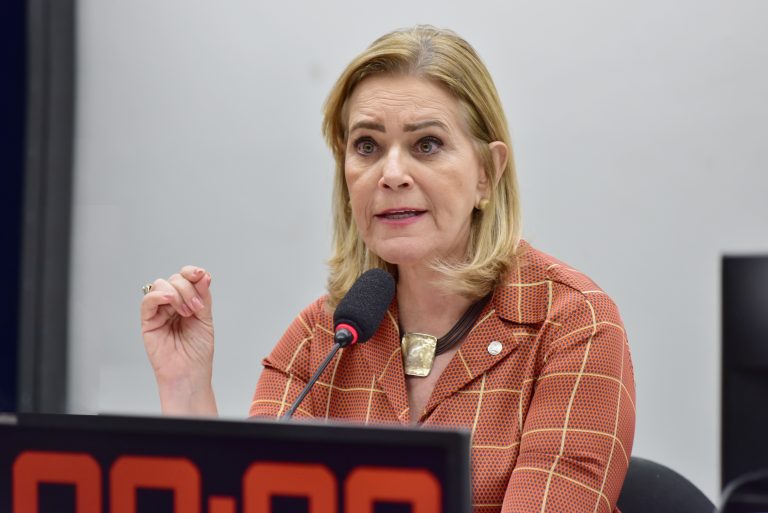 Lêda Borges fala durante reunião de comissão
