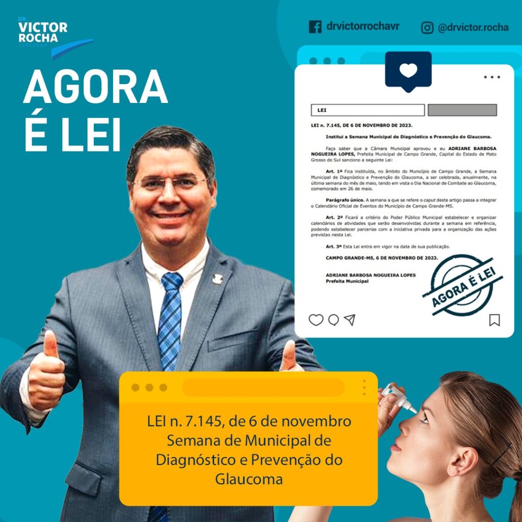 Semana Municipal de Diagnóstico e Prevenção do Glaucoma é lei na Capital