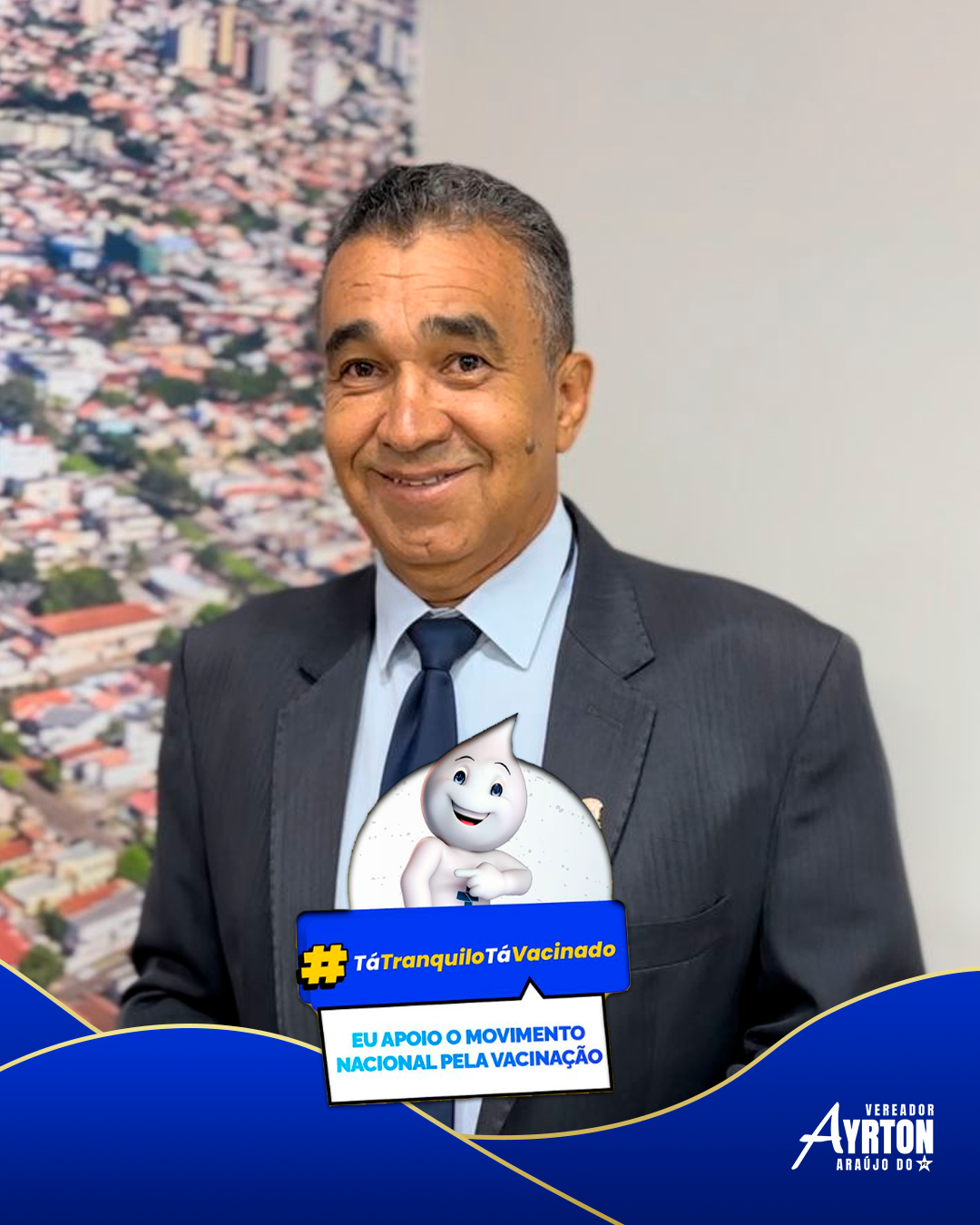 Vereador Ayrton Araújo se une à Campanha Nacional de Vacinação em Campo Grande
