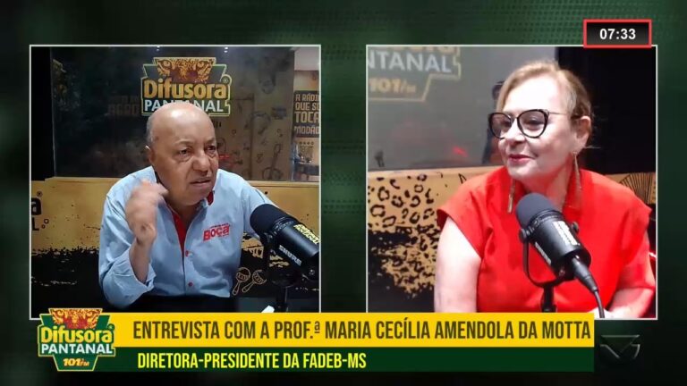 ENTREVISTA COM A PROF MARIA CECÍLIA AMENDOLA DA MOTTA, DIRETORA PRESIDENTE DA FADEB MS