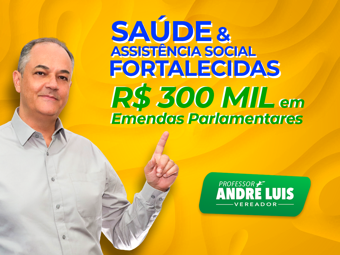 Vereador Prof. André Luis encaminha R$ 300 mil em emendas para 25 instituições de Campo Grande
